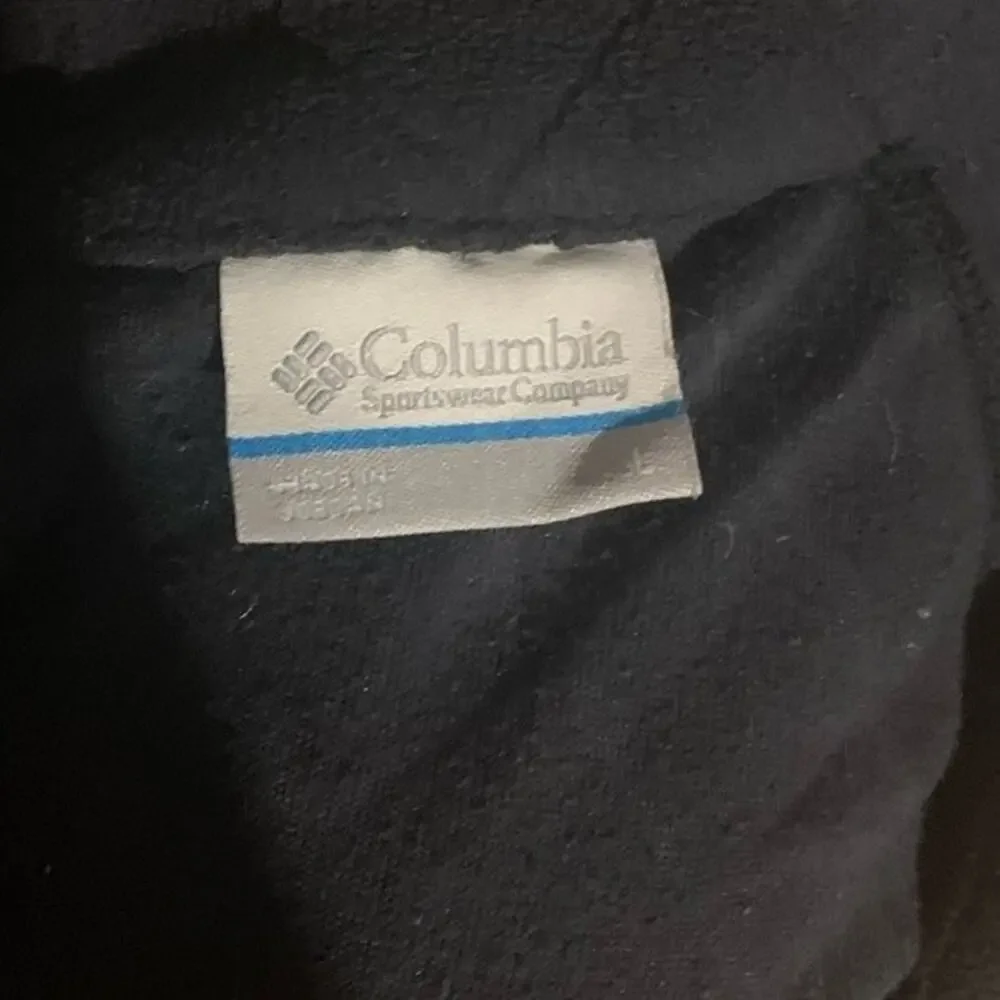 Columbia Fleece Quarter Zip Pullover Quilted‎ Black Size Large